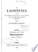 La Laostenia ovvero dell' imminente pericolo della civilta Europea