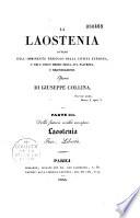 La laostenia owero dell'immnente pericolo della civilta Europea, e dell' unico mezzo della sua salvezza, e rigenerazione