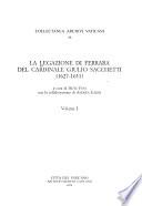 La legazione di Ferrara del cardinale Giulio Sacchetti