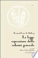 La legge, espressione della volontà generale