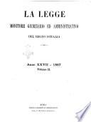 La legge monitore giudiziario e amministrativo del Regno d'Italia