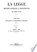 La legge monitore giudiziario e amministrativo del Regno d'Italia