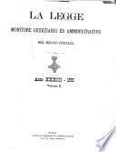La legge monitore giudiziario e amministrativo del Regno d'Italia