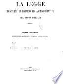 La legge monitore giudiziario e amministrativo del Regno d'Italia