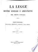 La legge monitore giudiziario e amministrativo del Regno d'Italia