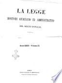 La legge monitore giudiziario e amministrativo del Regno d'Italia