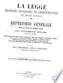 La Legge repertorio generale analitico alfabetico