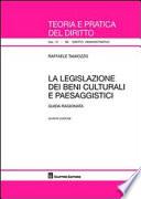 La legislazione dei beni culturali e paesaggistici