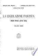 La legislazione fascista. 1929-34