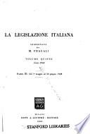 La Legislazione italiana