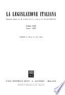 La Legislazione italiana
