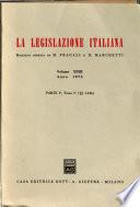 La Legislazione italiana