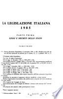 La legislazione italiana