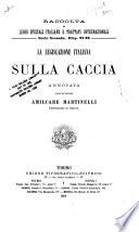 La legislazione italiana sulla Caccia