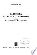 La lettera di trasporto marittimo