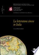 La letteratura cinese in Italia