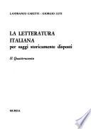 La letteratura italiana: Il Quattrocento e il Cinquecento