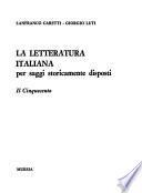 La letteratura italiana: Il Seicento e il Settecento