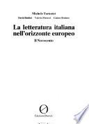 La letteratura italiana nell'orizzonte europeo. Per le Scuole