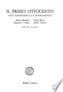 La Letteratura italiana: Primo Ottocento, l'età napoleonica e il risorgimento. Gallotti Giordani, L., [et al.] Il Primo Ottocento. 2 v