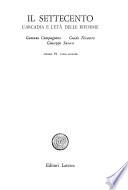 La Letteratura italiana: Settecento l'arcadia e l'età delle riforme. Compagnino, G., [et al.] Il Settecento. 2. v
