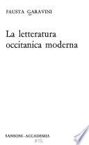 La letteratura occitanica moderna