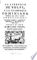 La libreria de Volpi e la stamperia Cominiana