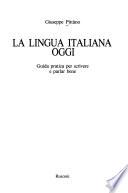 La lingua italiana oggi