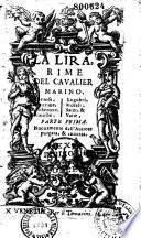 La Lira, rime del cavalier Marino. Parte prima [-terza], novamente dall'autore purgata & corretta
