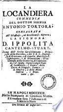 La locandiera commedia del dottor signor Antonio Tortora..