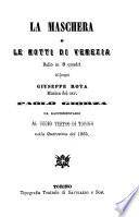 La maschera o Le notti di Venezia
