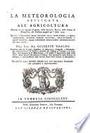 LA METEOROLOGIA APPLICATA ALL AGRICOLTURA