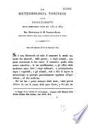 La meteorologia torinese ossia risultamenti delle osservazioni fatte dal 1757 al 1817