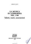 La musica in Lombardia nel 1700