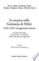 La musica nella Germania di Hitler, 1933-1945