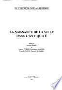 La naissance de la ville dans l'antiquité