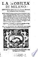 La nobilta di Milano ... Nella quale si hapiena notitia di tutte le Reliquie notabili, ... aggiuntoui il supplimento ... del Sig. Girolamo Borsieri