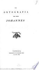 La ortografia del nome Johannes