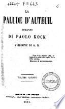 La palude d'Auteuil romanzo di Paolo Kock