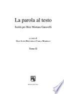 La parola al testo