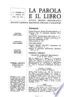 La Parola e il Libro