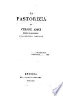 La pastorizia di Cesare Arici membro e segretario dell'Istituto italiano