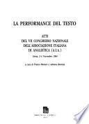 La performance del testo