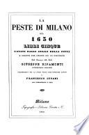 La peste di Milano del 1630 libri V cavati dagli annali della citta (etc.)
