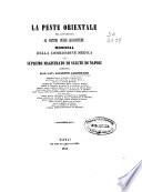 La peste orientale relativamente al sistema delle quarentene