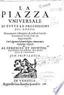 La piazza vniuersale di tutte le professioni del mondo
