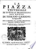 La Piazza Vniversale Di Tvtte Le Professioni Del Mondo