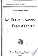 La poesia italiana contemporanea