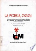 La poesia, oggi