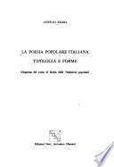 La poesia popolare italiana